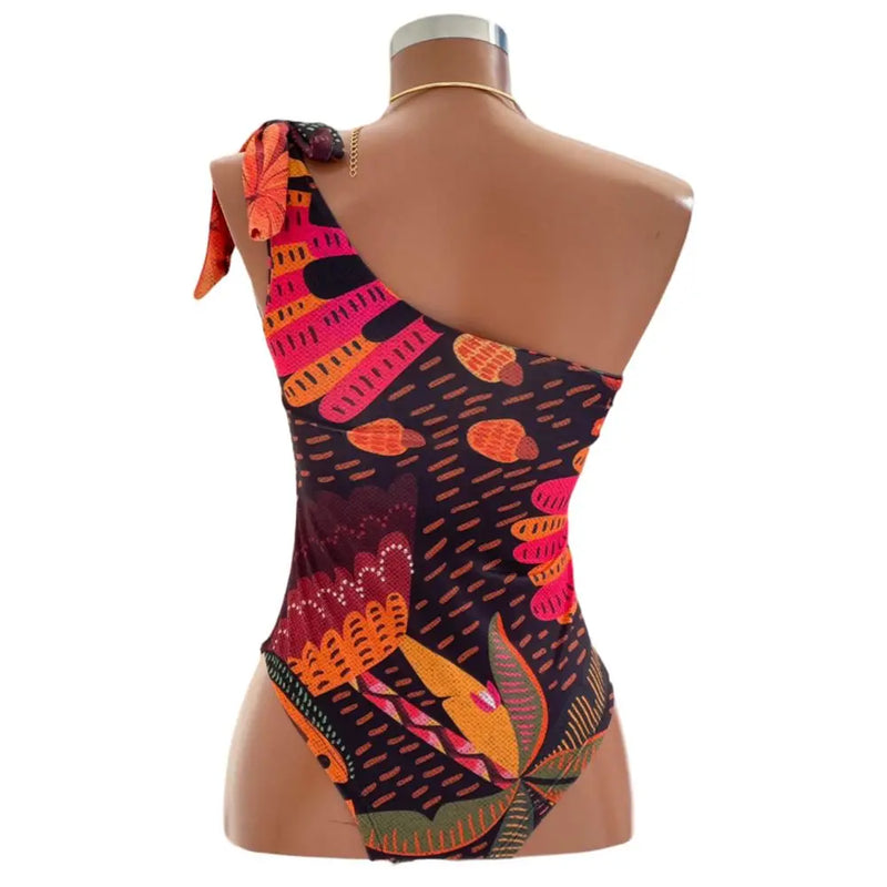 Body Bia Elegância Tropical Estampa Exótica