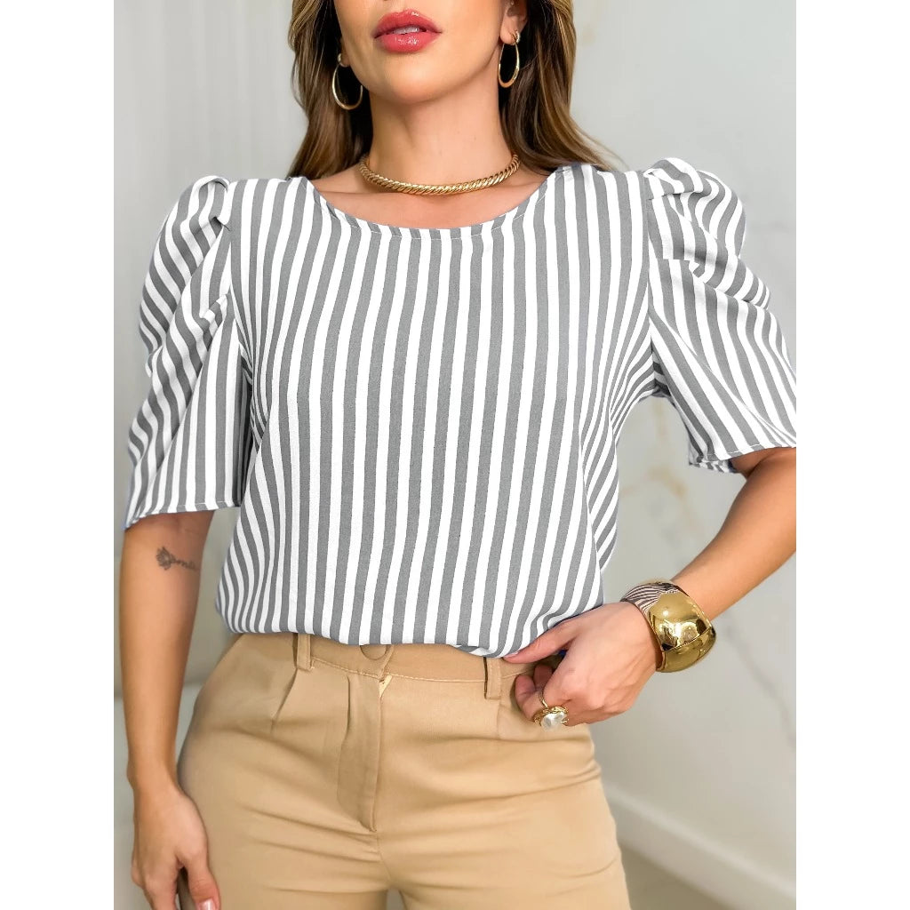 Blusas Femininas Zara, Blusa listrada Renner, Blusa Listrada feminina Zara, blusa listrada feminina renner, blusa listrada feminina hering, blusa listrada feminina azul e branca, blusa listrada feminina, blusa listrada colorida feminina, Blusa Feminina Zara, Blusa Feminina Renner, Blusa Feminina pronta entrega, Blusa Feminina Manga Curta Bufante Duna Listrada, Blusa feminina