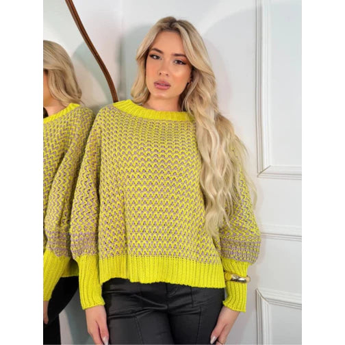 Blusa de Tricô Inverno Feminina com Manga Bufante