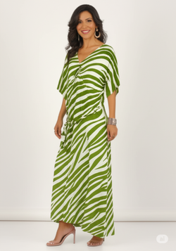 Vestido Longo Amimal Print Elegante