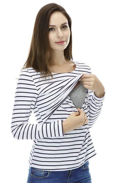 Roupas para gestantes, Roupas de maternidade de algodão, Roupas confortáveis ​​para gestantes, Roupa prática para gestantes, Roupa maternidade, Moda maternidade, Moda Gestante Versátil, Moda gestante elegante, Moda casual para gestantes, Maternidade, Gestante pronta entrega, Estilo confortável para gestantes, Blusas de Amamentação, Blusa para amamentar renner, Blusa gestante, blusa de manga longa com abertura, Blusa amamentação inverno, Conforto para mães, Abertura para amamentação