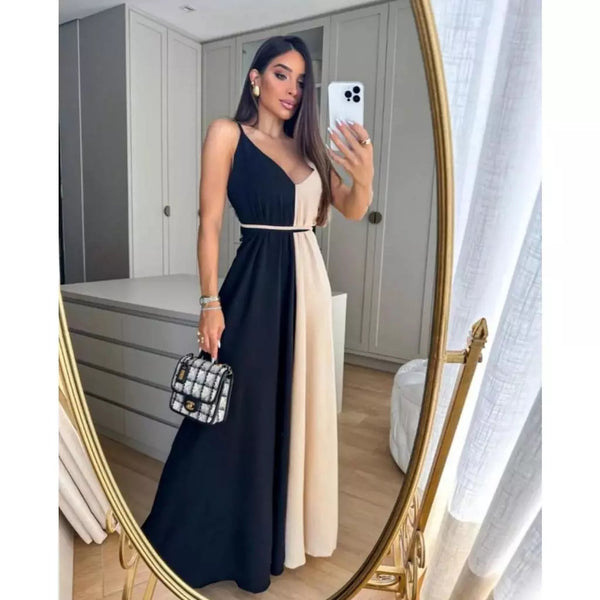 Vestido Longo Alça com Bojo Forrado