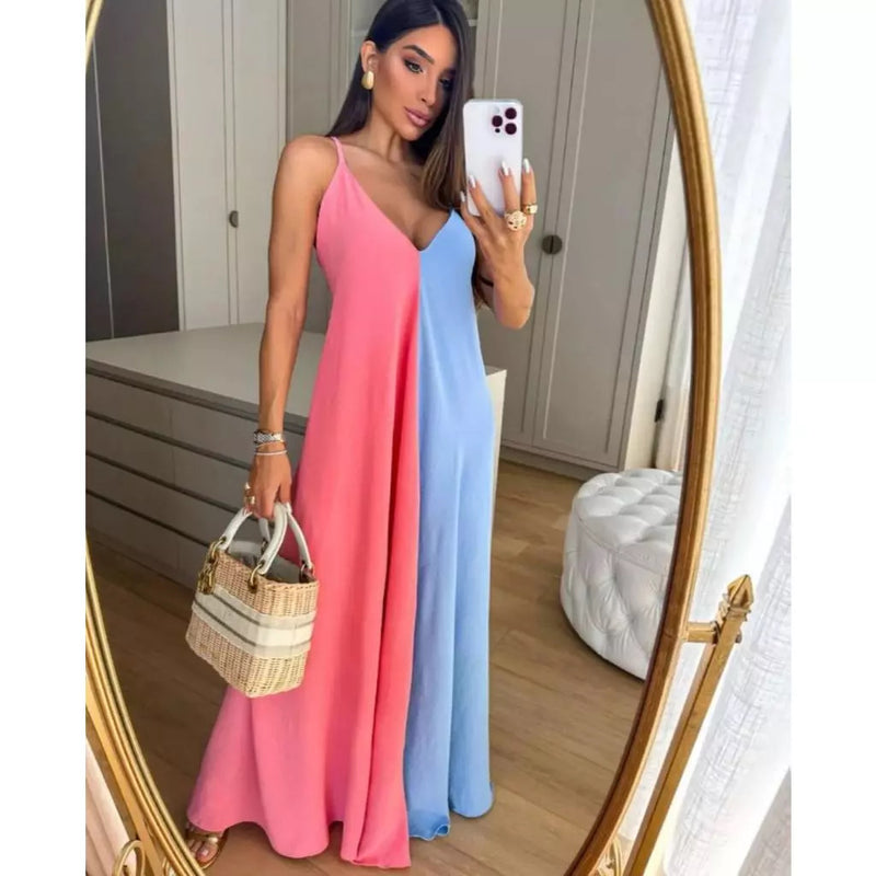 Vestido Longo Alça com Bojo Forrado