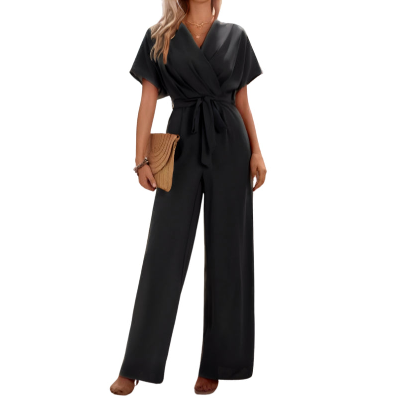 Macacão Feminino Longo Pantalona Duna Decote V