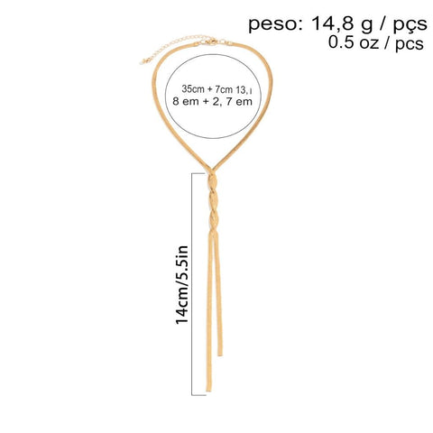 Colar Alongado Sedução-Luxo e Elegância - bossabella