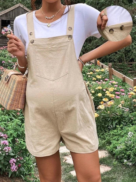Jardineira Gestante Algodão Confortável e Elegante para Mamães
