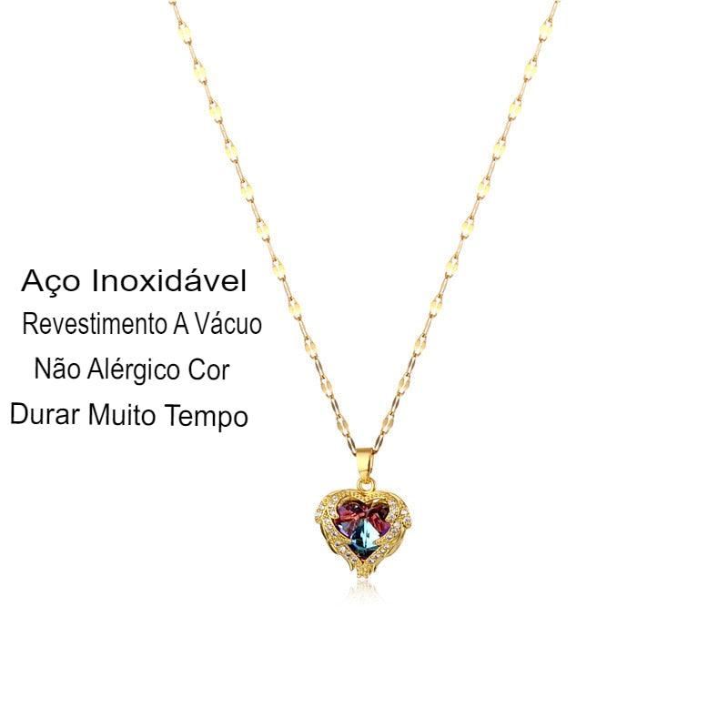 Colar de Pingente Coração de Cristal, Pingente Coração Cristal Swarovski, Colar de Pingente Coração de Cristal, Pingente Coração Cristal Swarovski  Colar feminino mais Pingente  Colar para presente  Colar de prata delicado  Colar de prata feminino  Colar Feminino, Colar Aço Inox Dourado e Prata, Colar de Letra Inicial do Nome - Thassia Naves, Colar de Signo Prata, Colar Feminino Vivara, Colar e Brincos com Pingente Gota D'água, Acessórios femininos, Acessório de Moda Feminina