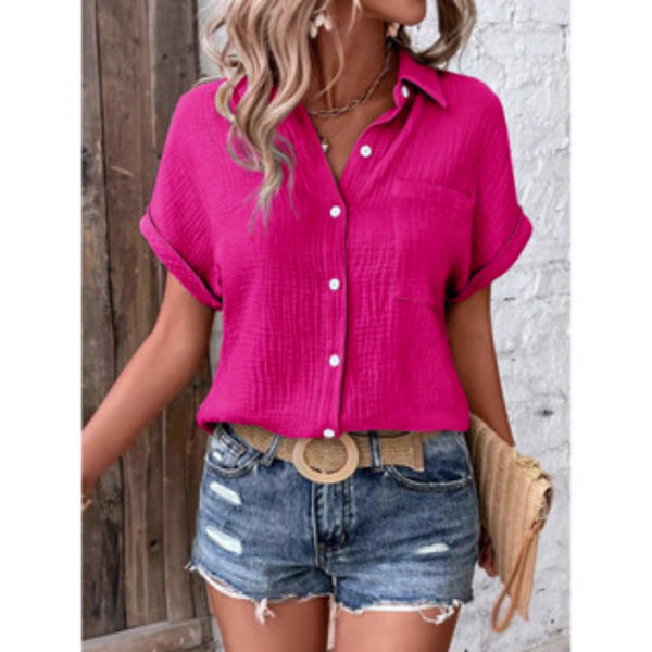 Blusa solta de manga morcego camisa elegantes feminina