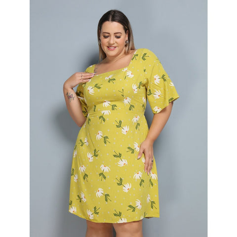 Vestido Plus Size Feminino Curta Estampado Tamanho G1G2