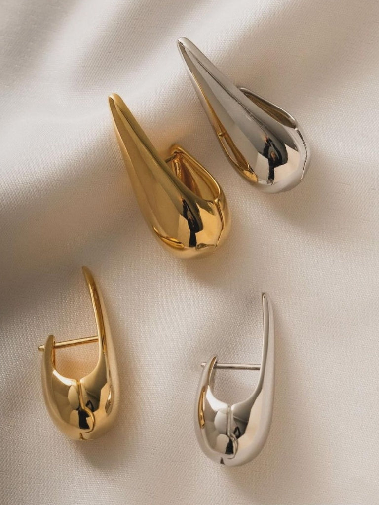 Brinco Gota Dourado Elegante
