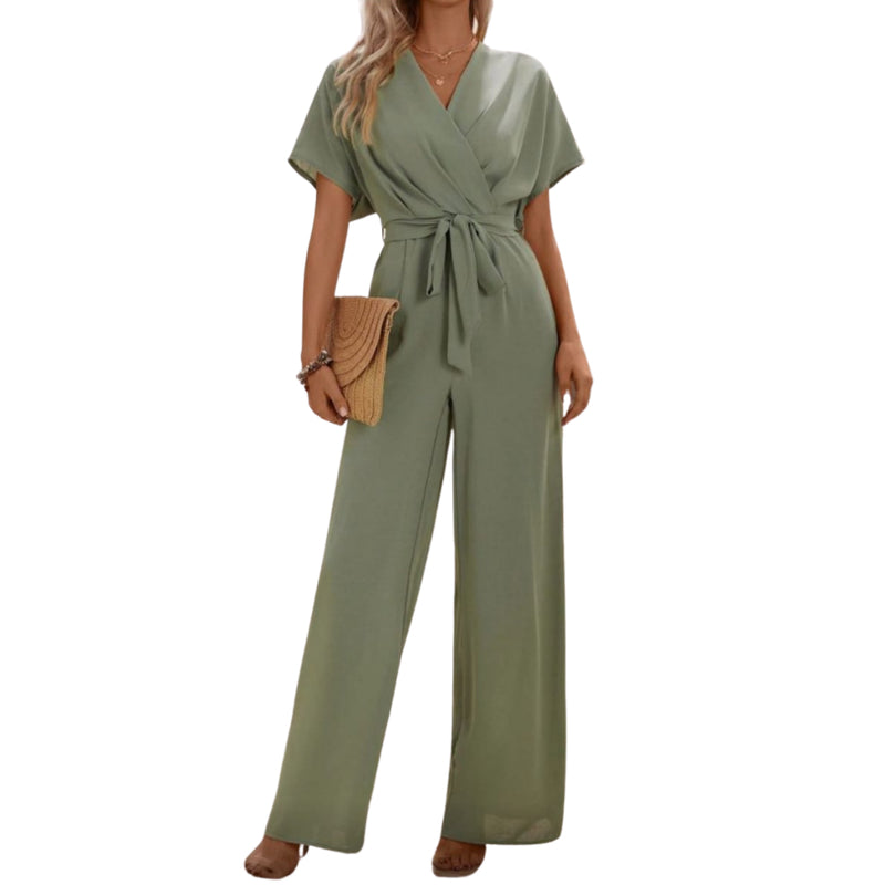 Macacão Feminino Longo Pantalona Duna Decote V