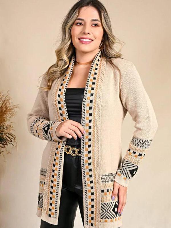 Cardigan Kimono Tricot Feminino