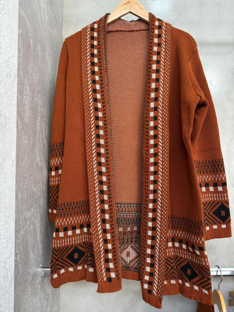 Cardigan Kimono Tricot Feminino
