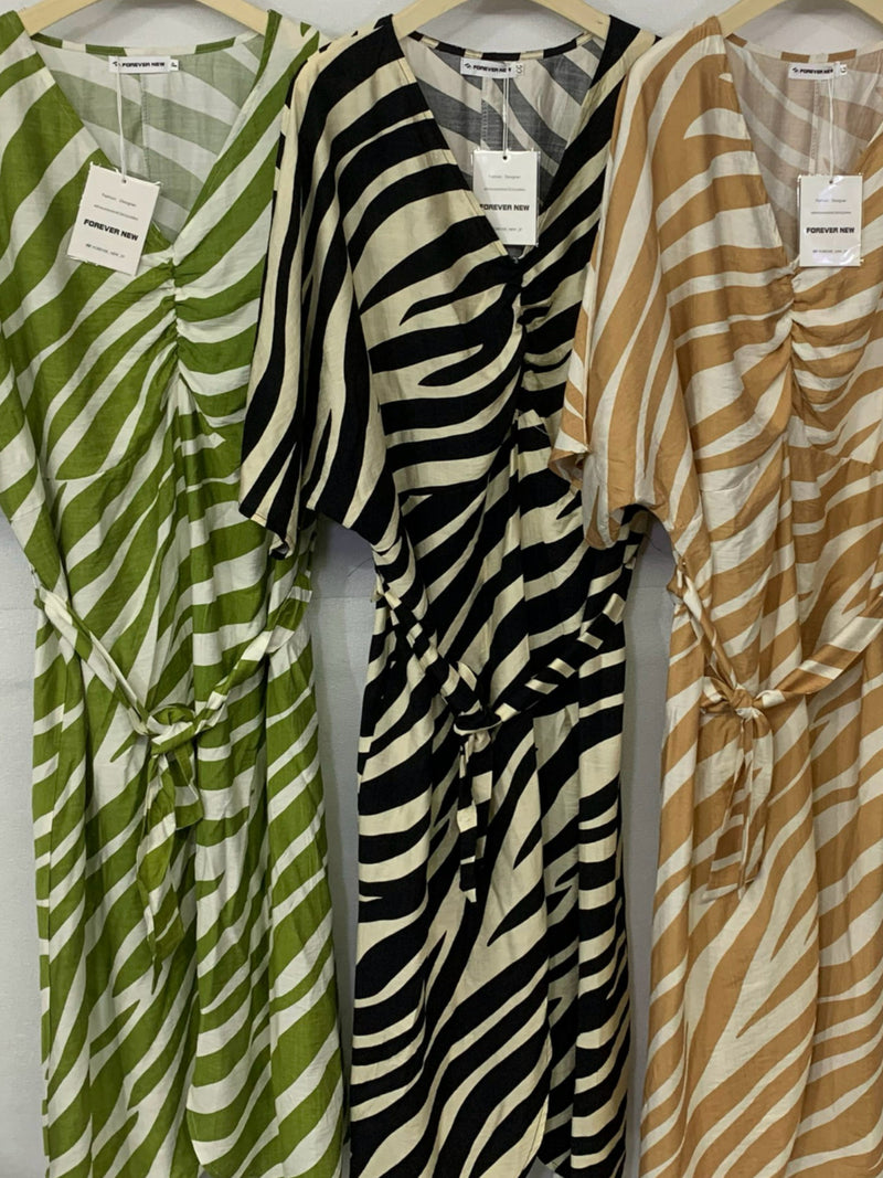 Vestido Longo Amimal Print Elegante