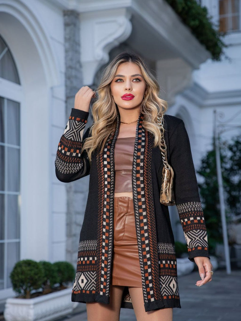 Cardigan Kimono Tricot Feminino