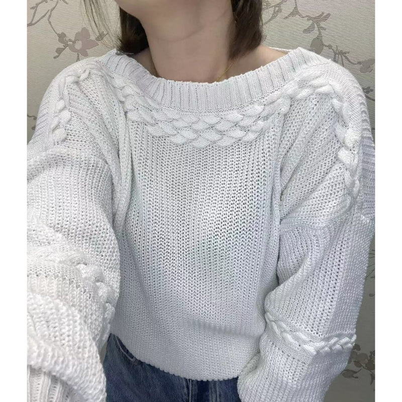 Sueter Feminino Trança Manga Bufante