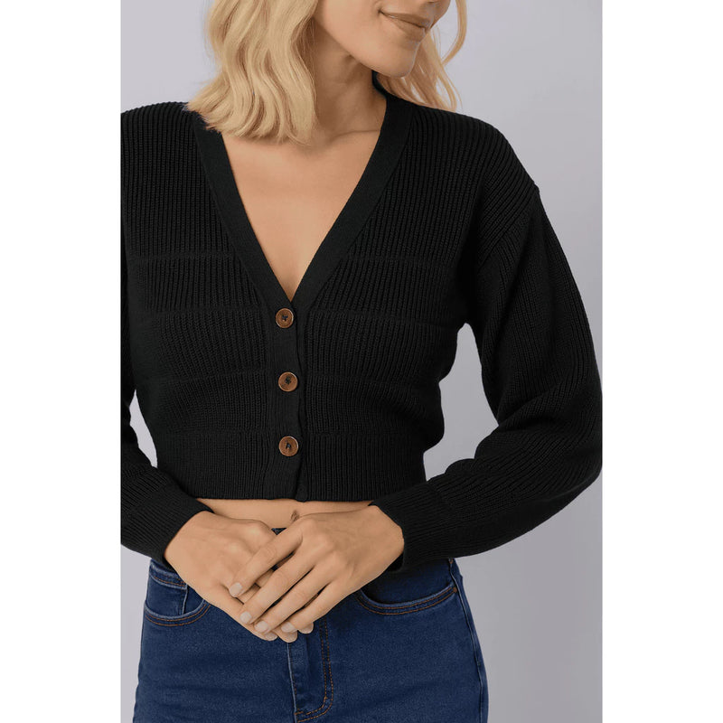 Casaco Feminino Curto em Tricot