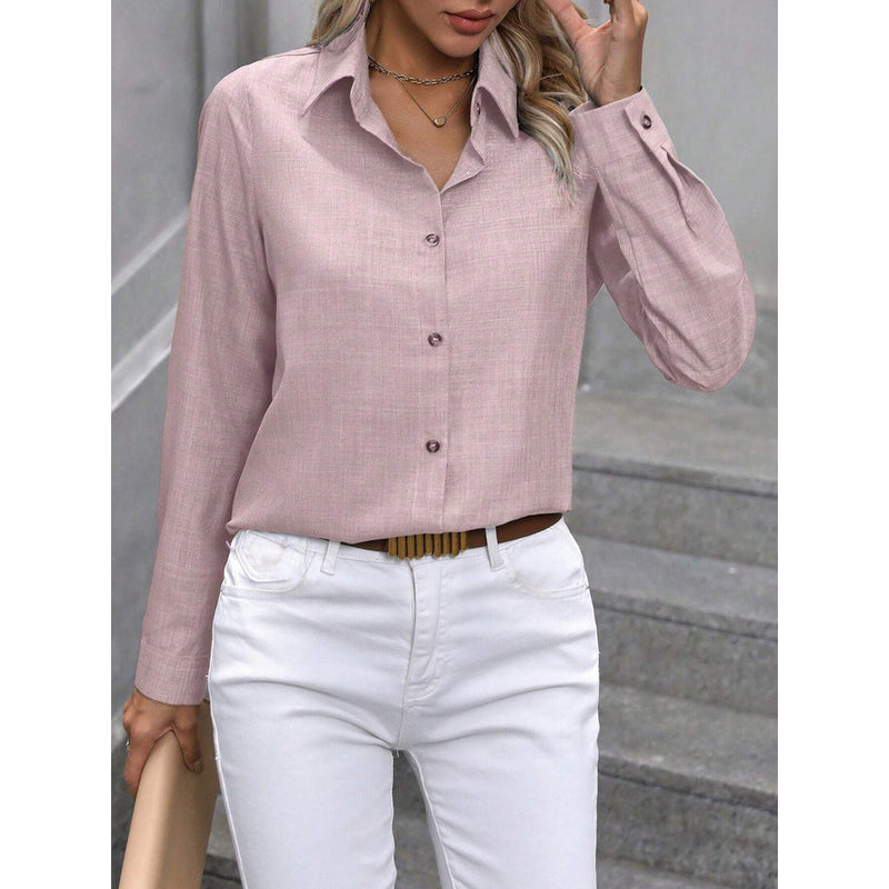Camisa Social Feminina Slim fit Luxo Moda Estilosa Manga Longa