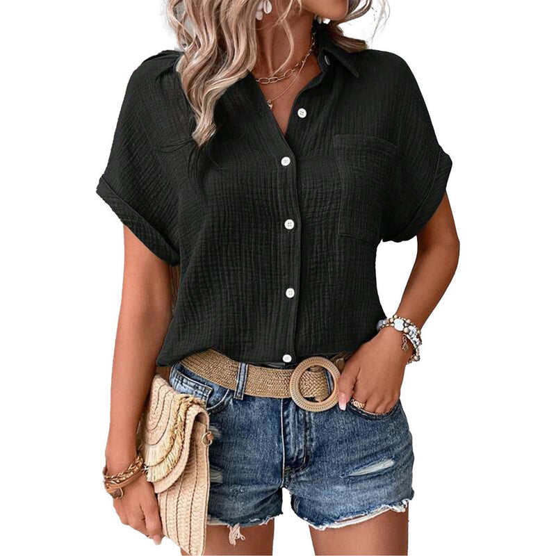 Blusa solta de manga morcego camisa elegantes feminina