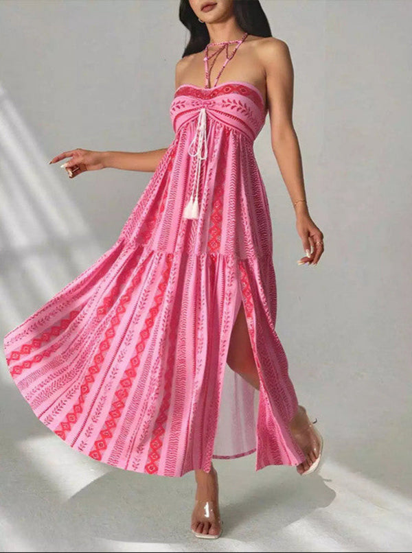 Vestido Longo Feminino Floral Estilo Boêmio
