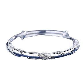 Pulseira Bracelete Feminino de Prata Grosso Luxuoso