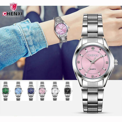 Relógios de Pulso Feminino de Quartzo Aço Inox - Luxo e Elegância Para o Seu dia a dia